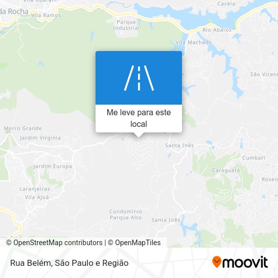 Rua Belém mapa