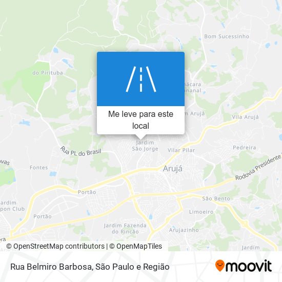 Rua Belmiro Barbosa mapa