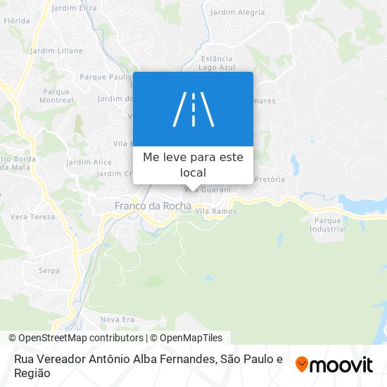 Rua Vereador Antônio Alba Fernandes mapa