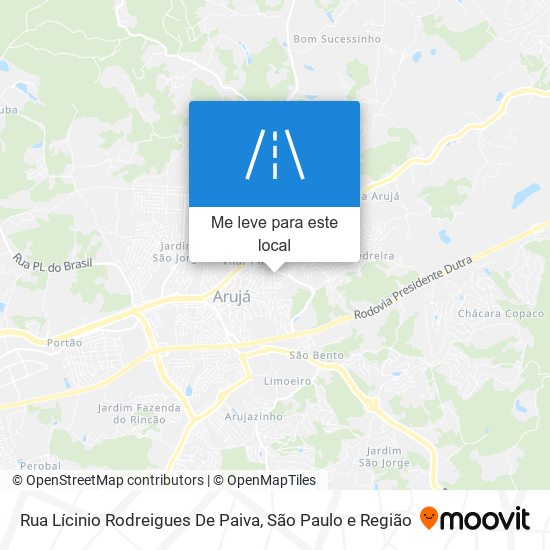 Rua Lícinio Rodreigues De Paiva mapa