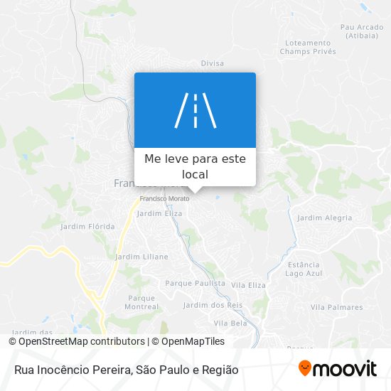 Rua Inocêncio Pereira mapa