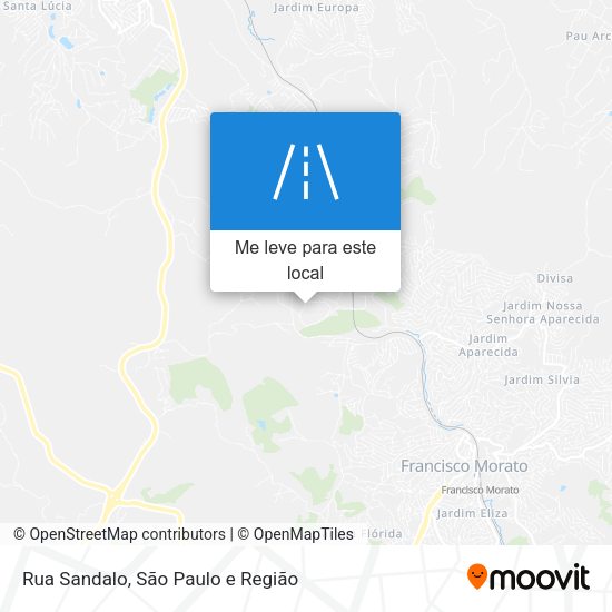 Rua Sandalo mapa