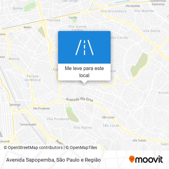 Avenida Sapopemba mapa