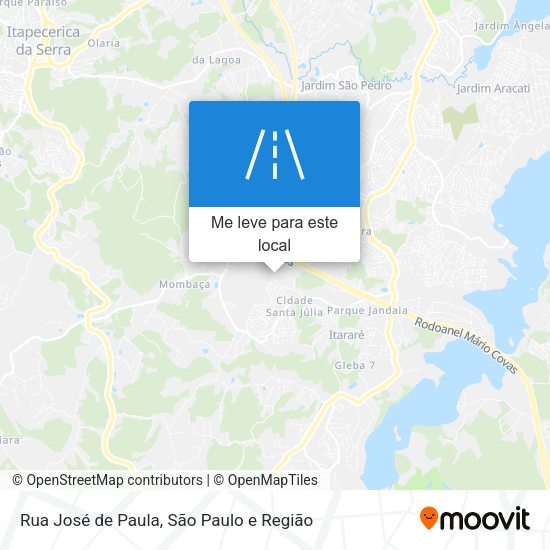 Rua José de Paula mapa