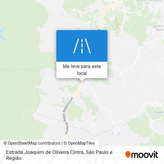 Estrada Joaquim de Oliveira Cintra mapa