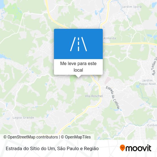 Estrada do Sítio do Um mapa