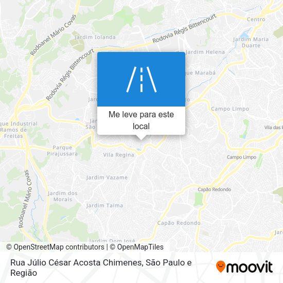 Rua Júlio César Acosta Chimenes mapa