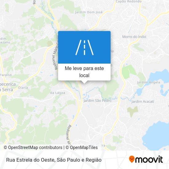 Rua Estrela do Oeste mapa