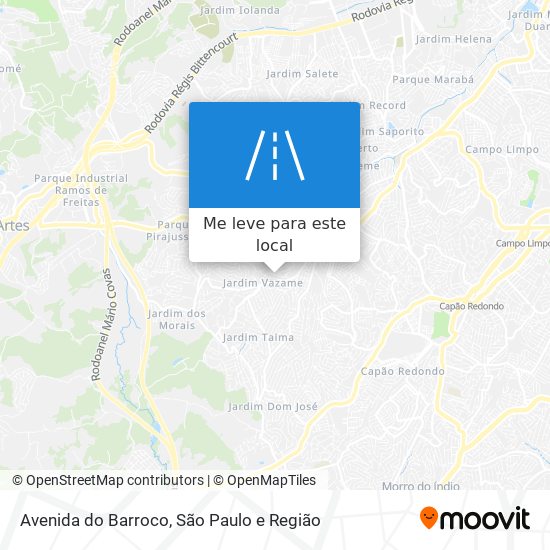 Avenida do Barroco mapa