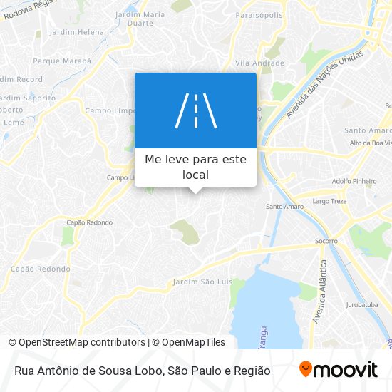 Rua Antônio de Sousa Lobo mapa