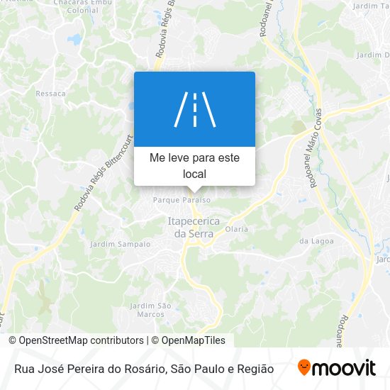Rua José Pereira do Rosário mapa