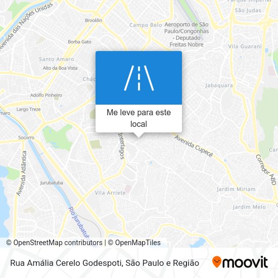 Rua Amália Cerelo Godespoti mapa
