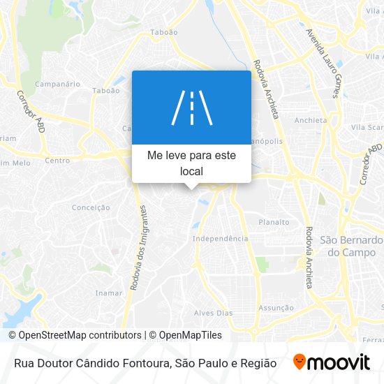 Rua Doutor Cândido Fontoura mapa