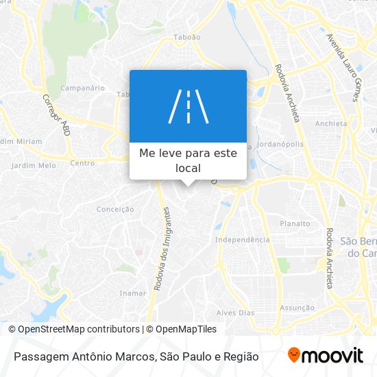 Passagem Antônio Marcos mapa