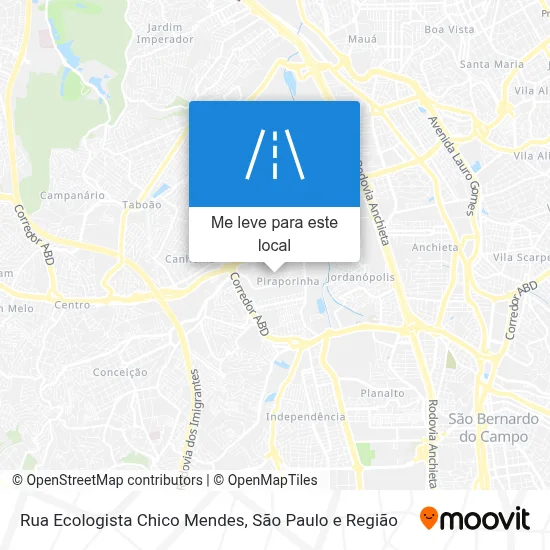 Rua Ecologista Chico Mendes mapa