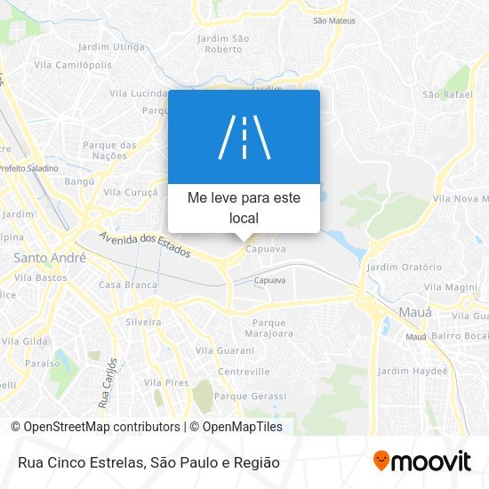 Rua Cinco Estrelas mapa