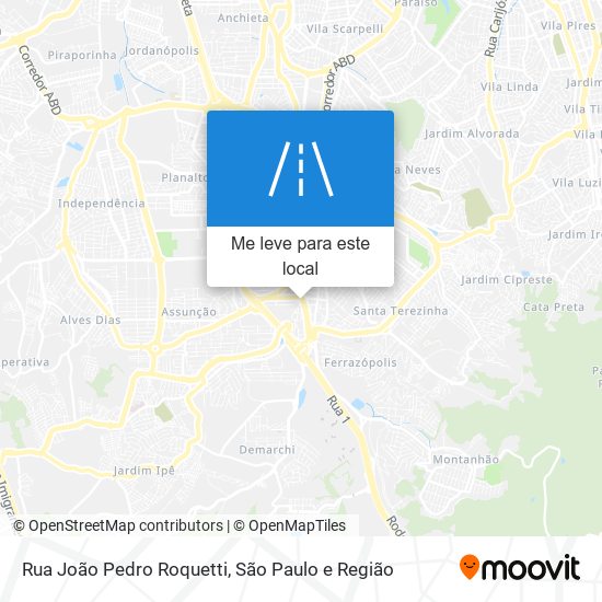 Rua João Pedro Roquetti mapa