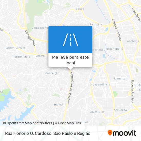 Rua Honorio O. Cardoso mapa