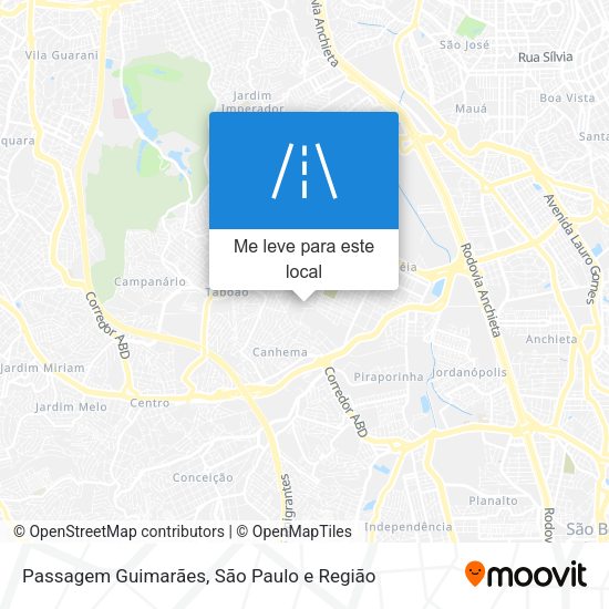 Passagem Guimarães mapa