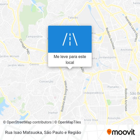 Rua Isao Matsuoka mapa
