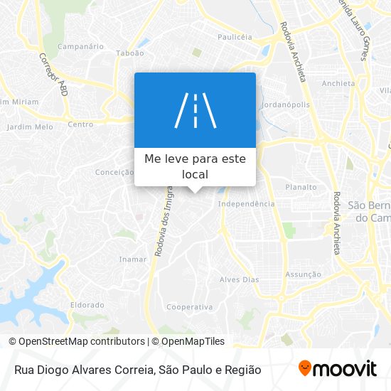 Rua Diogo Alvares Correia mapa