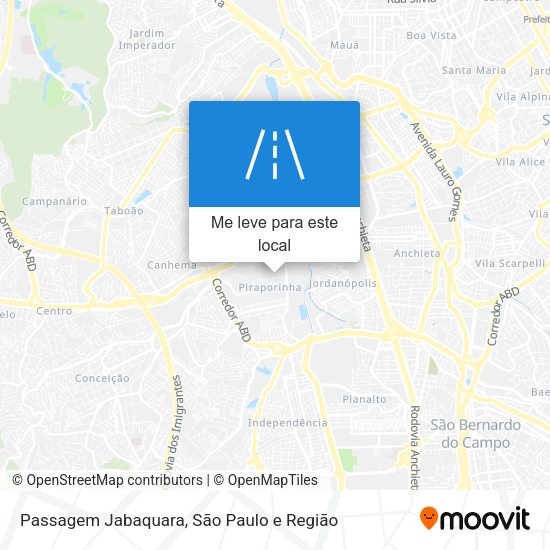 Passagem Jabaquara mapa