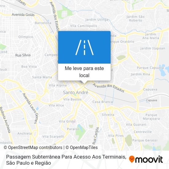 Passagem Subterrânea Para Acesso Aos Terminais mapa