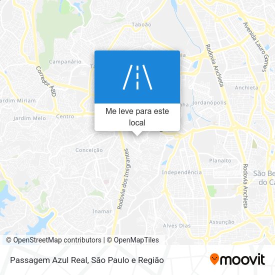 Passagem Azul Real mapa
