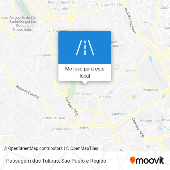 Passagem das Tulipas mapa