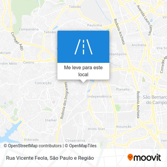 Rua Vicente Feola mapa