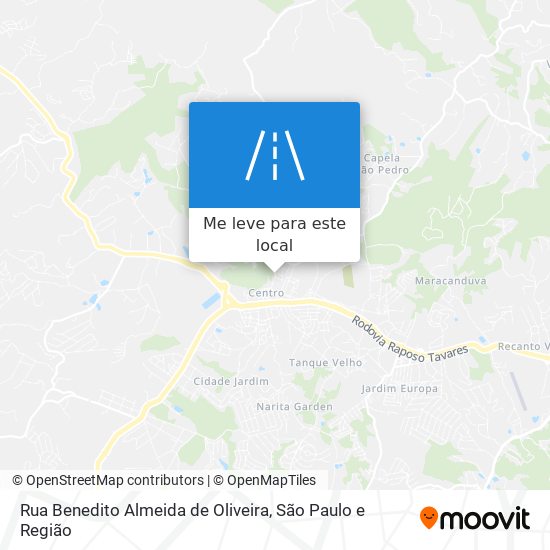 Rua Benedito Almeida de Oliveira mapa