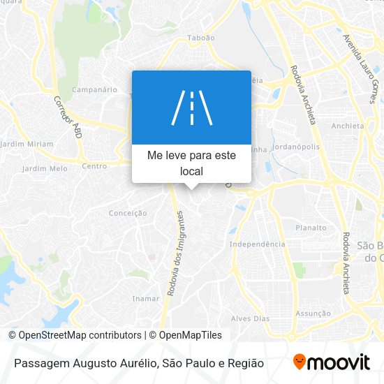 Passagem Augusto Aurélio mapa