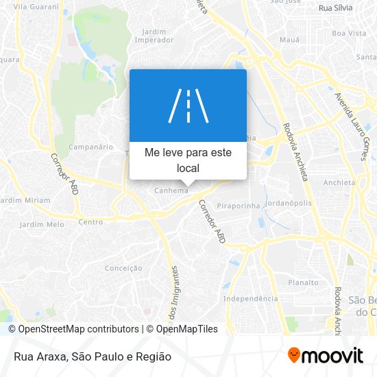 Rua Araxa mapa