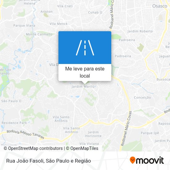 Rua João Fasoli mapa