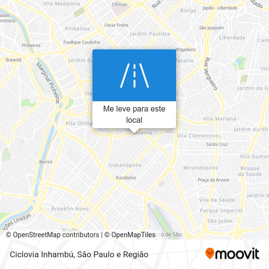 Ciclovia Inhambú mapa
