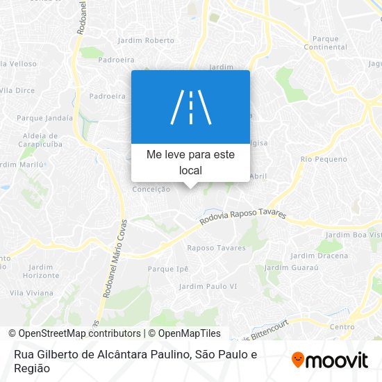 Rua Gilberto de Alcântara Paulino mapa