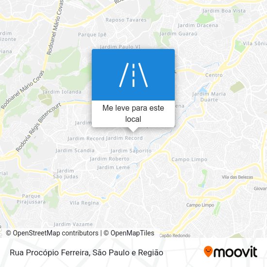 Rua Procópio Ferreira mapa