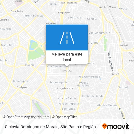 Ciclovia Domingos de Morais mapa
