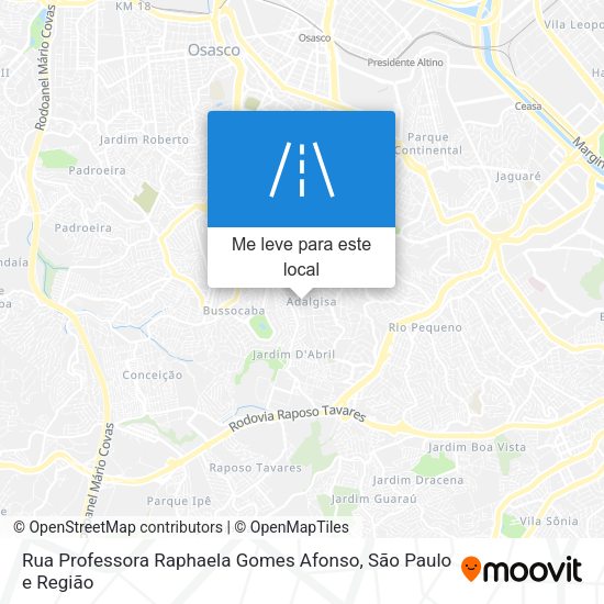 Rua Professora Raphaela Gomes Afonso mapa