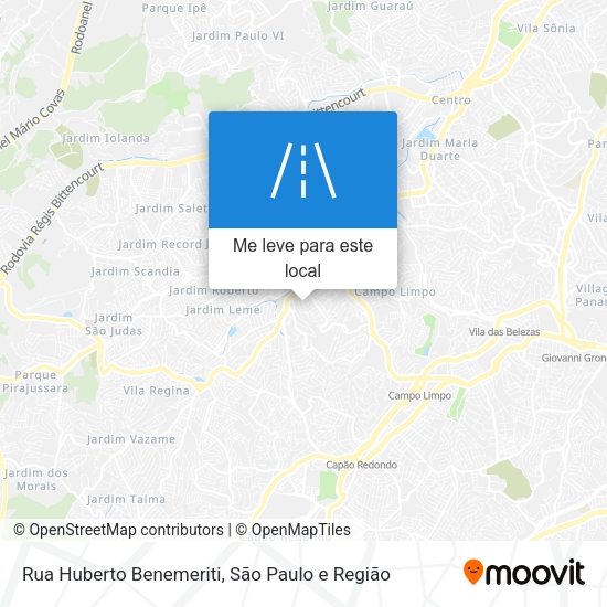 Rua Huberto Benemeriti mapa