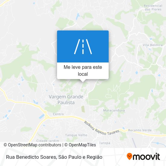 Rua Benedicto Soares mapa