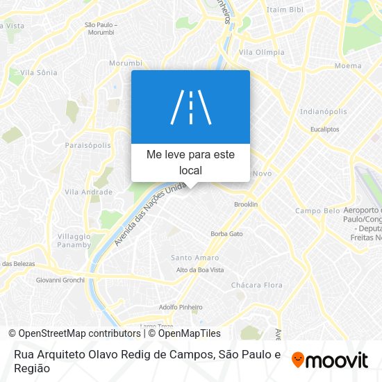 Rua Arquiteto Olavo Redig de Campos mapa