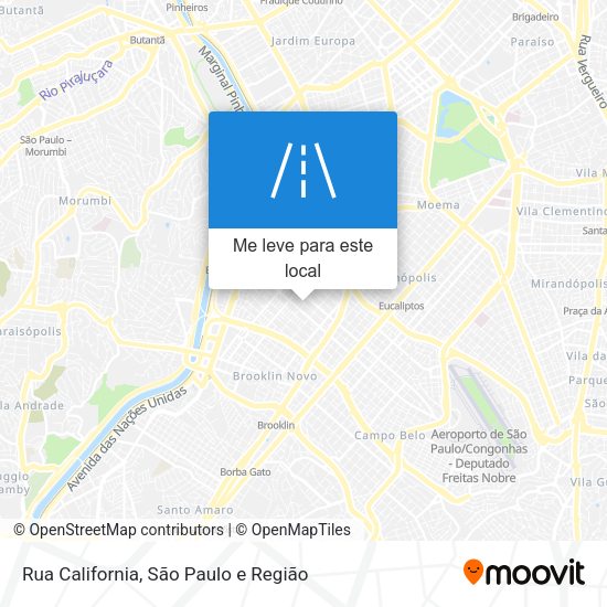 Rua California mapa