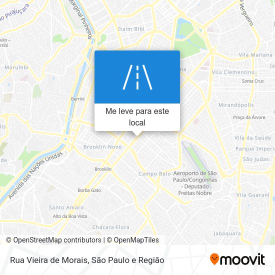 Rua Vieira de Morais mapa