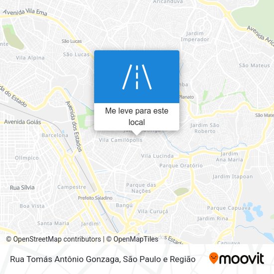 Rua Tomás Antônio Gonzaga mapa