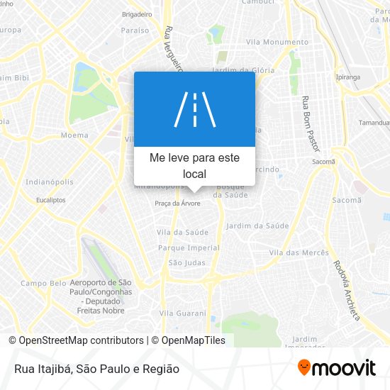 Rua Itajibá mapa
