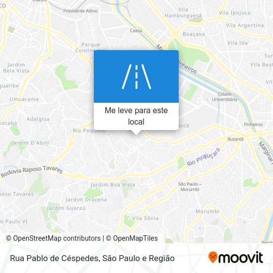 Rua Pablo de Céspedes mapa