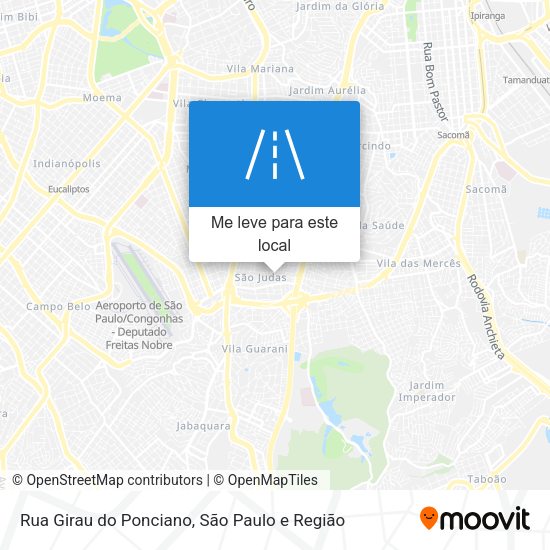 Rua Girau do Ponciano mapa
