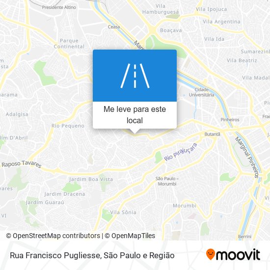 Rua Francisco Pugliesse mapa