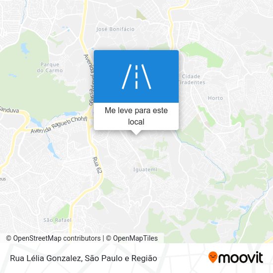 Rua Lélia Gonzalez mapa